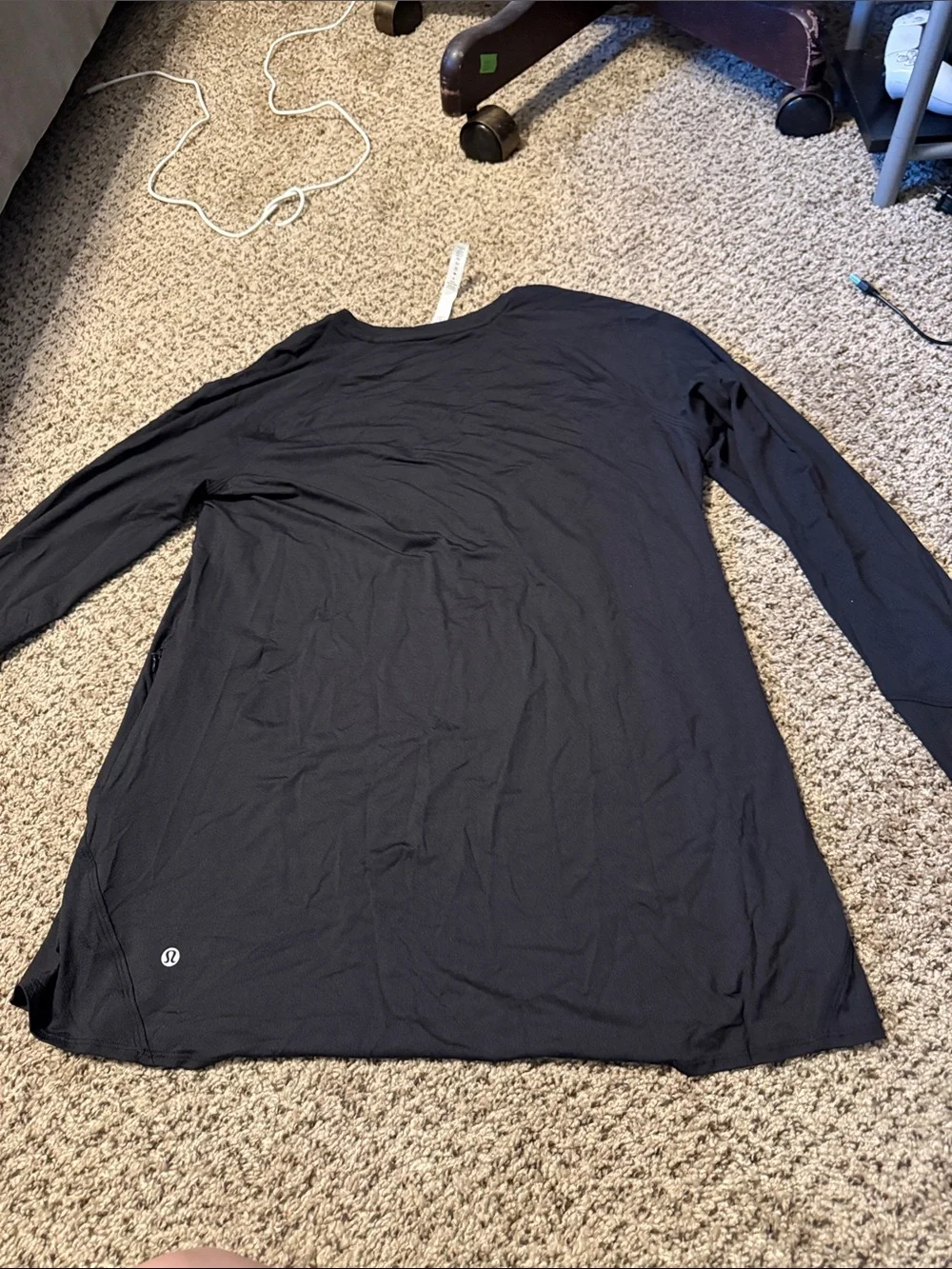 lululemon athletica Black Long Sleeve Crew Tee
